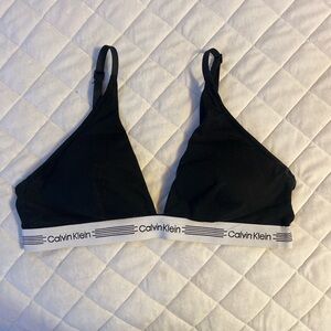 Calvin Klein Black Bralette with Logo Band